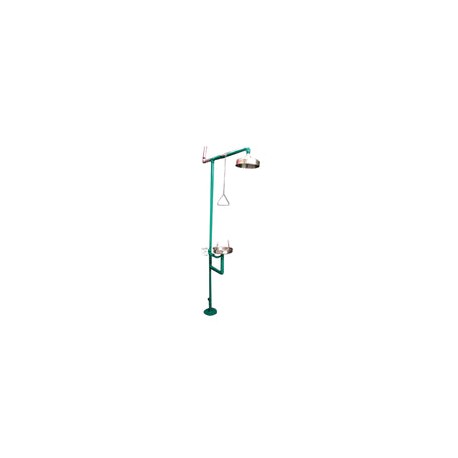 Regadera con lavaojos de galvanizado. Modelo CVQ-110C